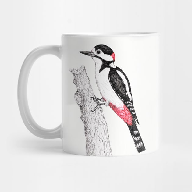 Great spotted woodpecker by Bwiselizzy